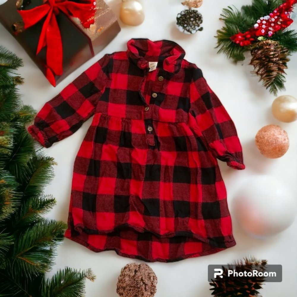 Buffalo Plaid Dress Size 6-12M - Picture 1 of 3